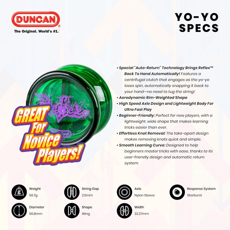 Duncan Toys Reflex Auto Return Yo-Yo, Beginner String Trick Yo-Yo, Red - Image 4